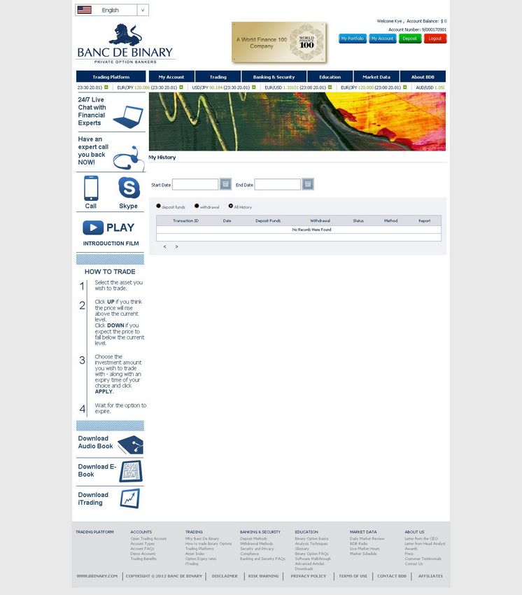 Banc De Binary Evaluation 2026